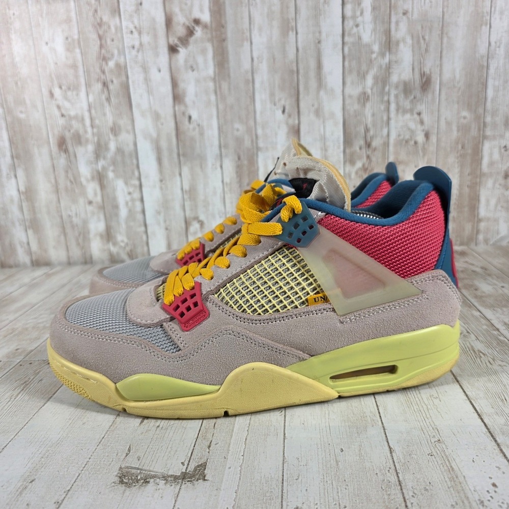 Jordan 4 Retro Union LA Guava Ice Mens 11 DC9533-800 Pink Blue Yellow Sneakers - Picture 2 of 8